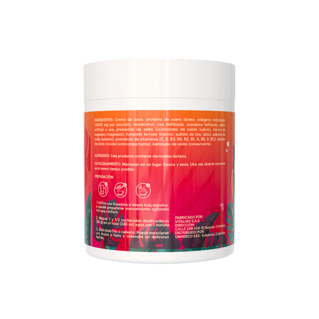 Resveratrol con colágeno hidrolizado Niborem Colombia